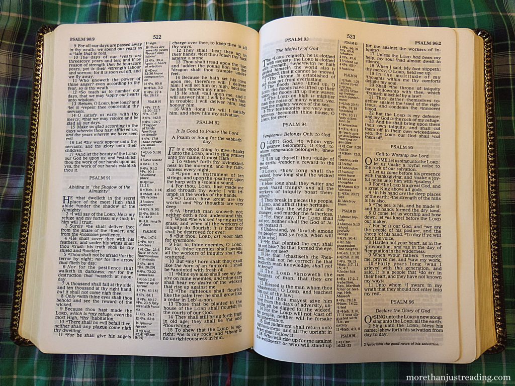 An open Bible | practicing hymns