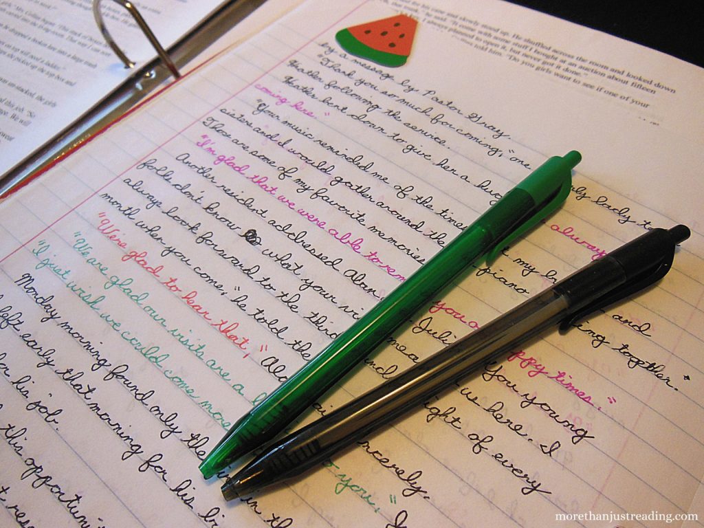 Notebook and colored ink pens | Creative writing