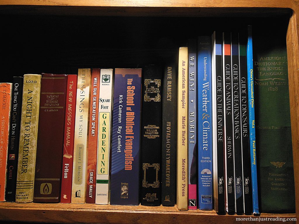 Books on a shelf