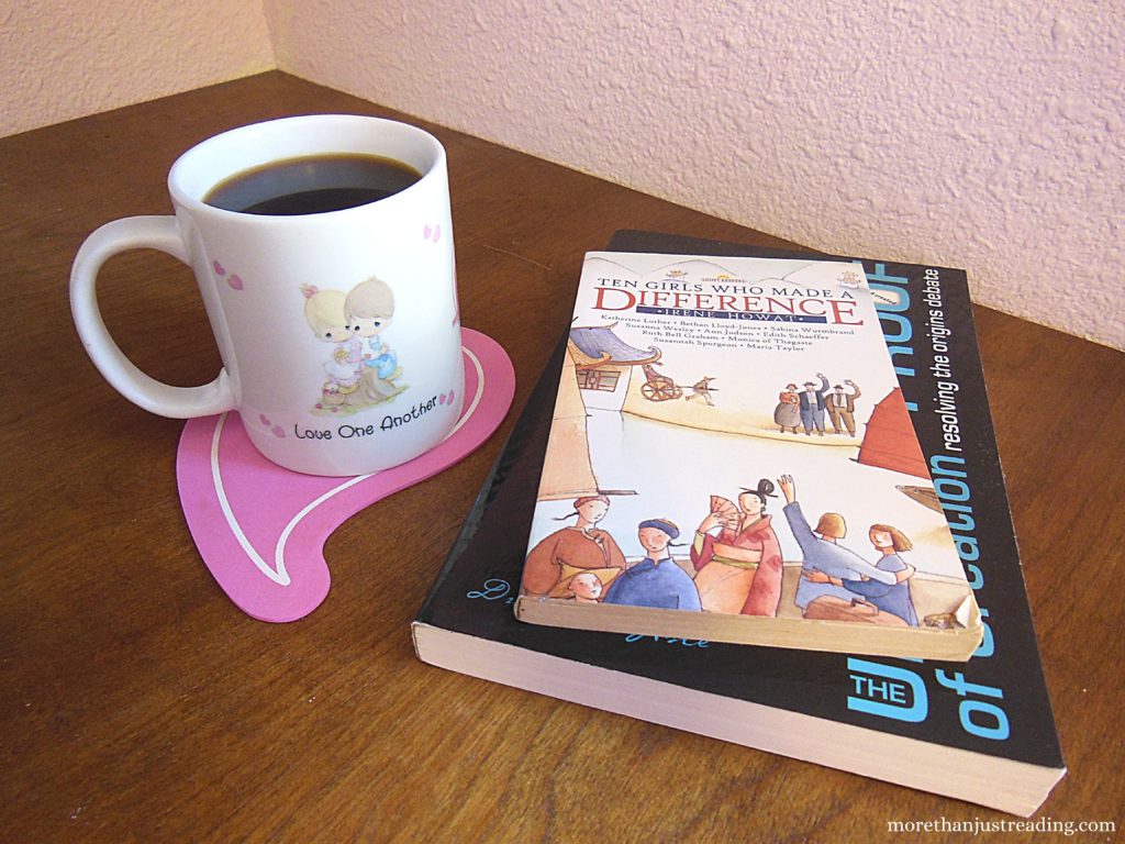 Two books and a cup of coffee