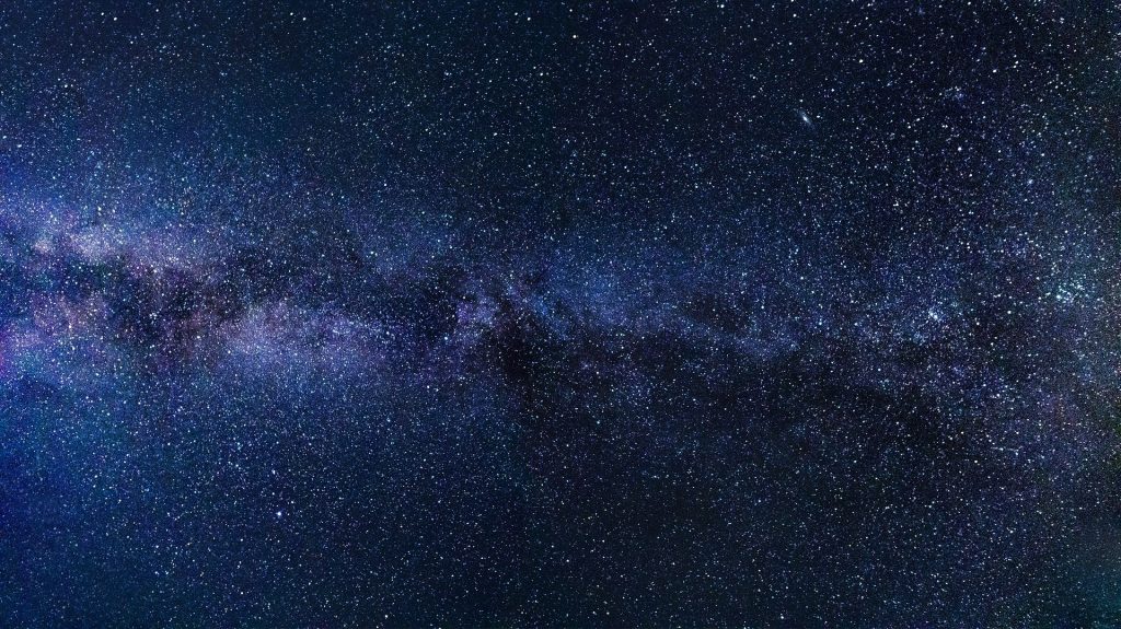 A starry night sky | A handful of stars