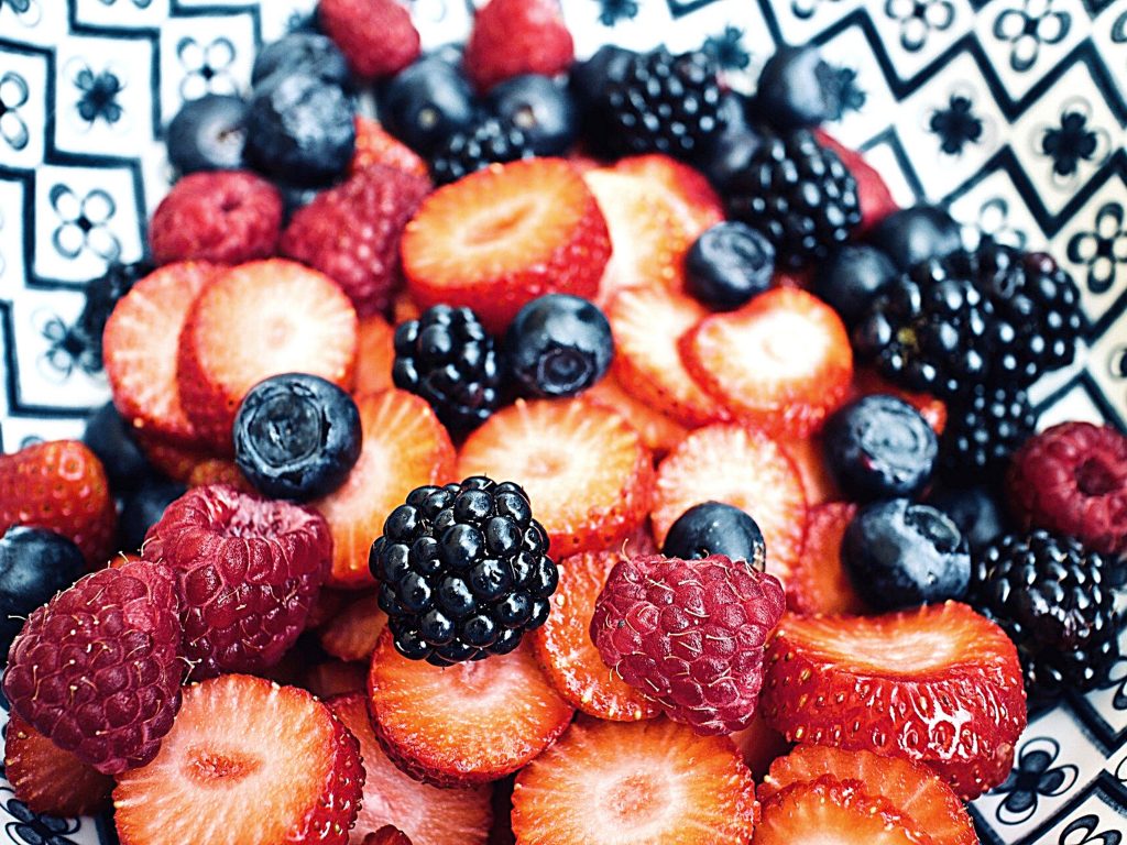 a berry assortment, indoor summer activities